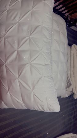 White Pintuck Pillow Shams Set