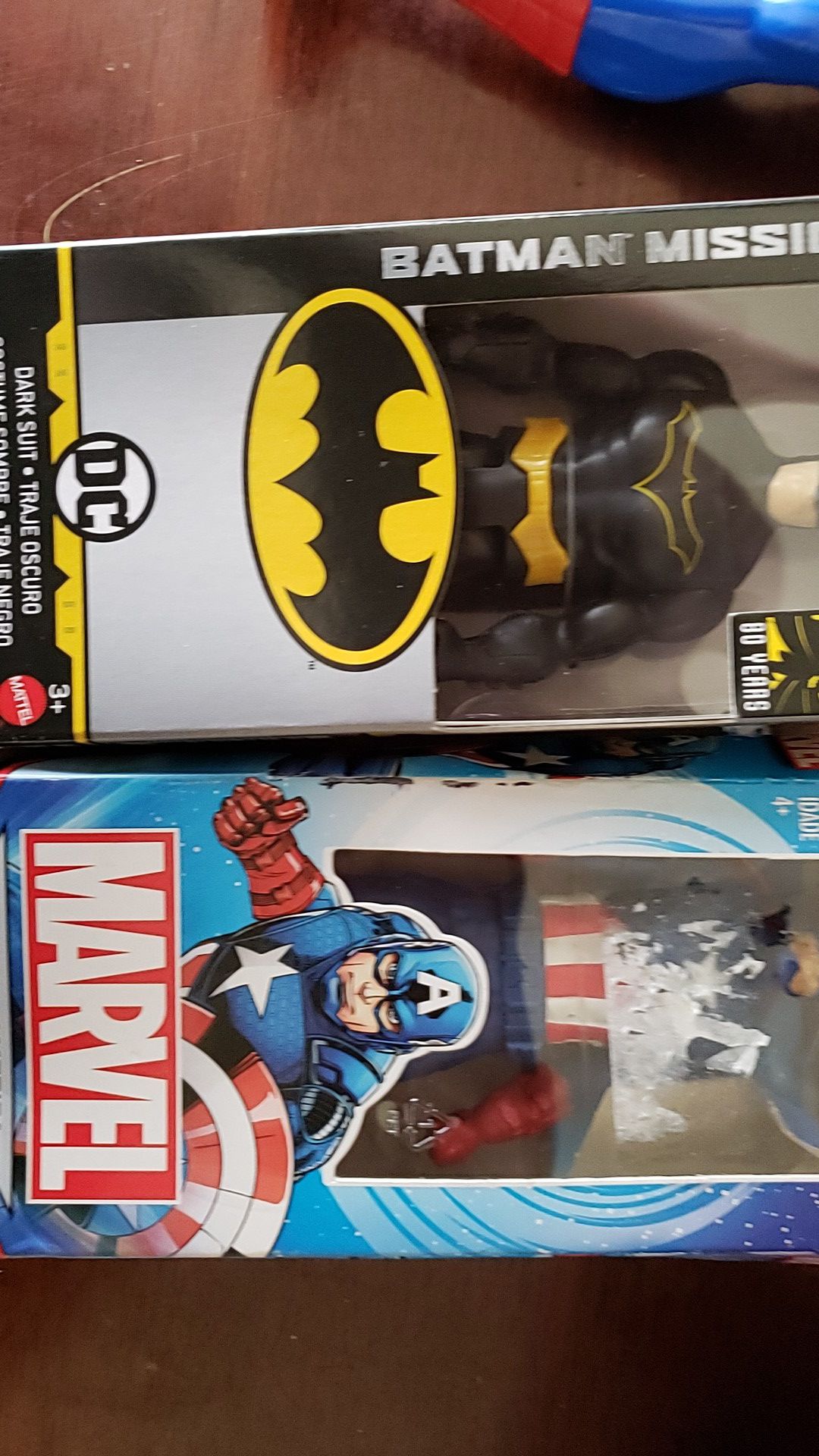 Captain America and batman mini figures