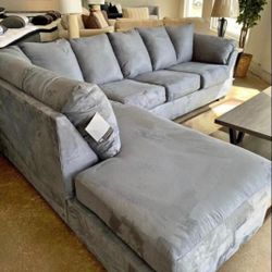Darcy Light Gray 2 Piece Sectional With Chaise 