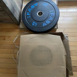 2 Rubber 45 ILb Weights New 