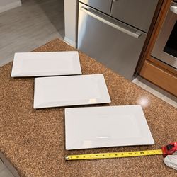 3 World Market White 14” x 8” Serving Plates West Las Vegas See My Listings Summerlin