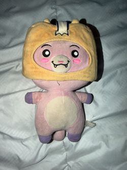 Lankybox FOXY PLUSH TOY. Is dirty/stained see pics. Tag is damaged. Hat is holding on by a thread