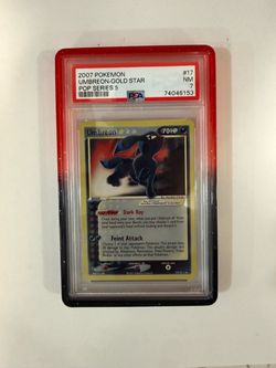 2007 Gold Star Umbreon PSA 7 Pokemon slab