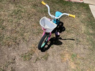 JOYSTAR Macaroon 12-18 Inch Kids Bike for 2-9 Years Girls Toddler Girls Bike with Training Wheels & Basket, Rainbow Bikes, Children Bicycle