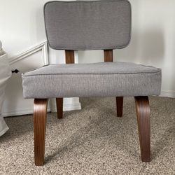 Mid Century Modern Grey Lounge Chair