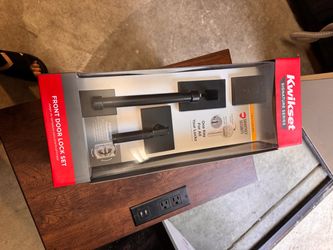 Kwikset Prava matte-black front-door handleset with SmartKey