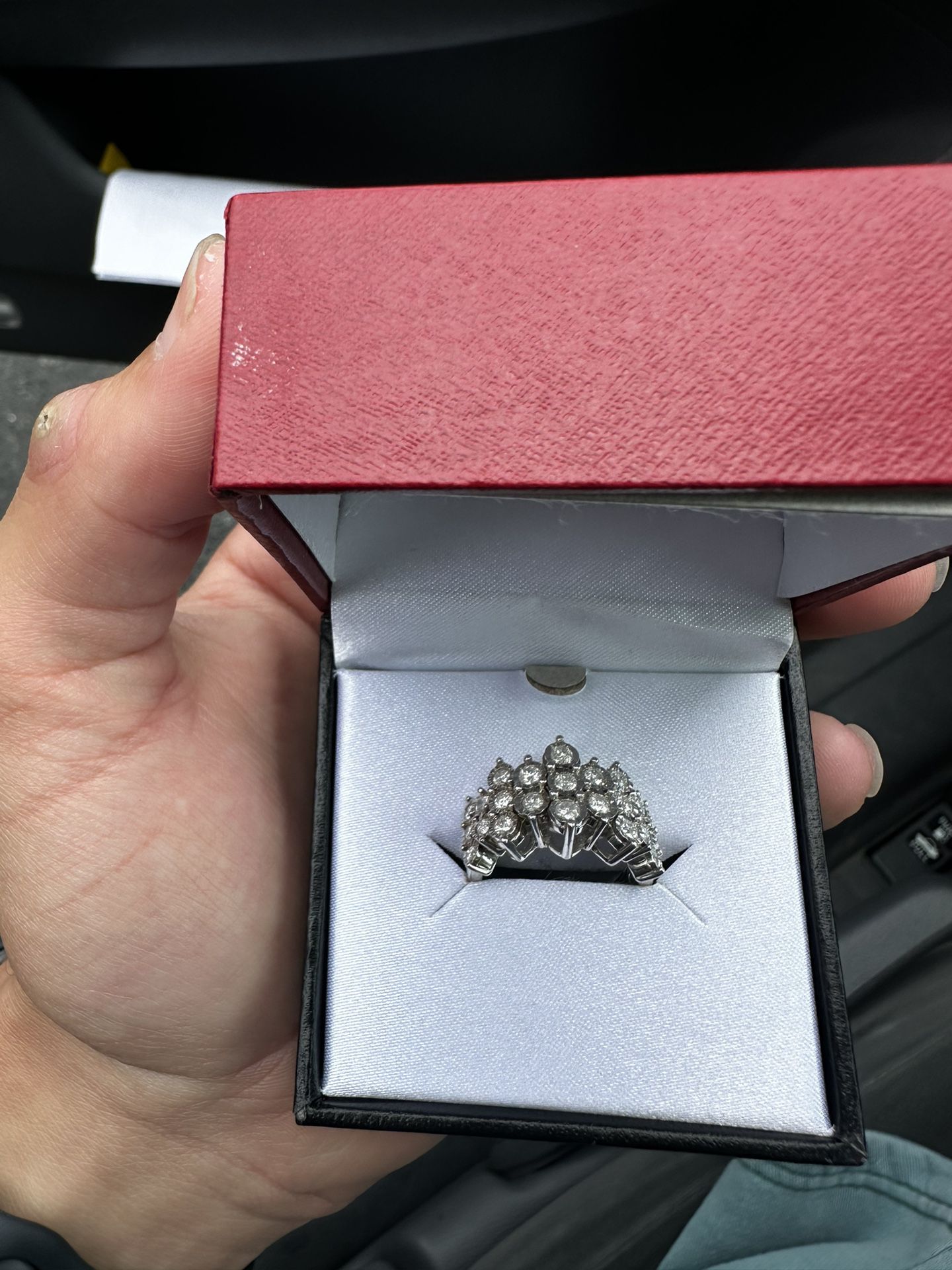 Women’s Size 6 Verified Diamond ring set in silver