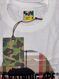 • Authentically Certified •  *Brand New* BAPE Check by Bathing Tee (M)