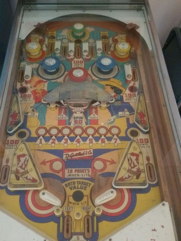 1950's flipper cowboy pinball machine for Sale in East Hampton, CT