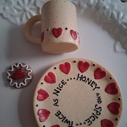 Miniature Tea Set Shabby Valentines