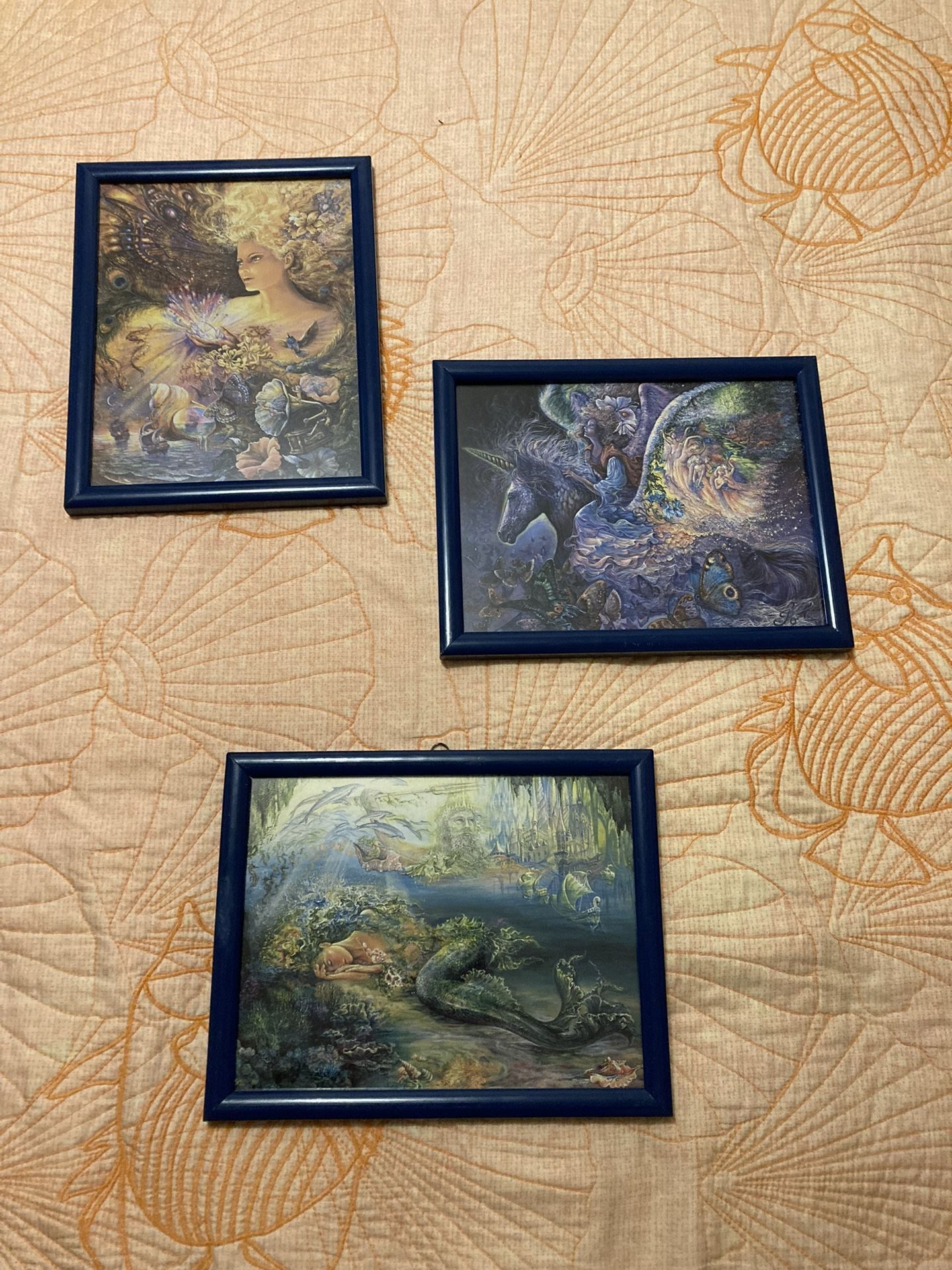 Trio Set Frames/pictures 12” x 91/2” Each