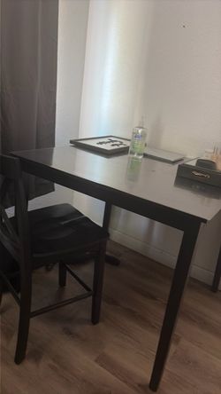 Solid wood dining table and chairs