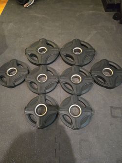 (45lb) Xmark Rubber Coated 2.5, 5lb, and 10lb Olympic Weight Plates