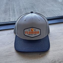 Sunshine State Snapback – Grey/Navy Mesh Hat, Ready to Wear
