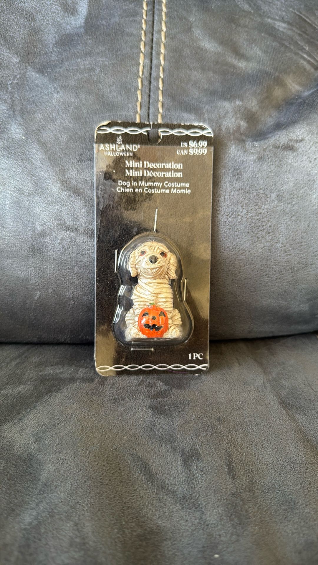 New In Package Halloween Decoration Mummy Dog Mini Decoration Statue
