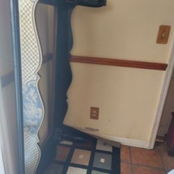 Oriental Coffee Wooden Table Base Without Glass Top 56"1/2x28"X16"H