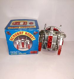 Vintage SH Acrobatic Robot Battery Operated w/ Box Made in Japan 1970s Toy