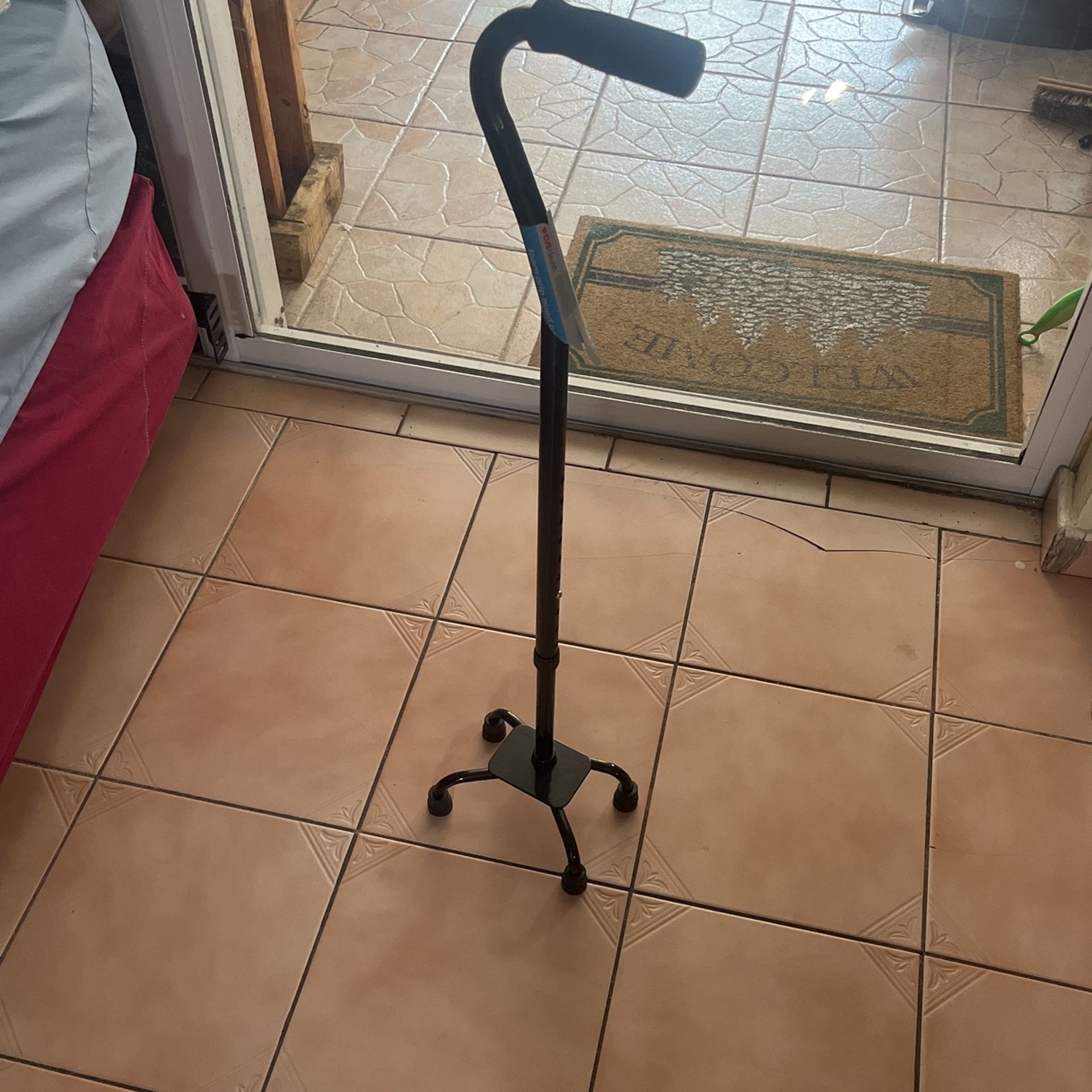 Brand New Foam Grip Quad Supported Cane