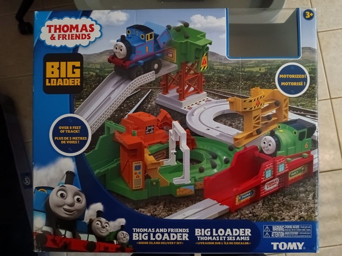❤️ THOMAS & FRIENDS, 🚂 "BIG Loader" Playset! 🚂 3 in 1 Easy Load Train Cars! 🚂❤️😆 Complete with Box, Batteries & Instructions! 