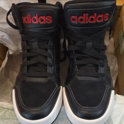 Adidas High-Top Sneakers Black and Red