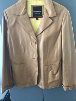 Designer Tan Leather Jacket