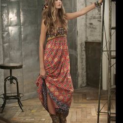 Ralph Lauren Denim & Supply Boho Embroidered Maxi Dress