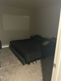 King Size Bed with Frame and Foam Cool Gel Topper