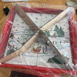 Christmas Ceramic Tile Tray