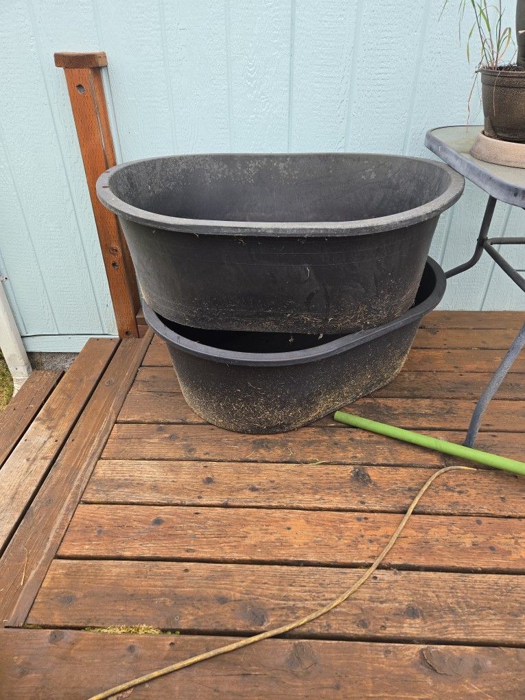2 40 Gallon Tuff Stuff Tubs Only For Planting