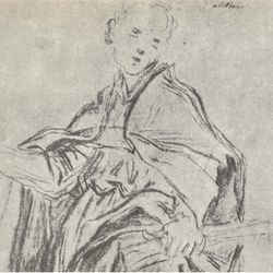 STUDY Giovanni Gian Lorenzo Bernini Fine Art Print Antique Vintage 40’s Original Italy Italian HOLY DOCTOR