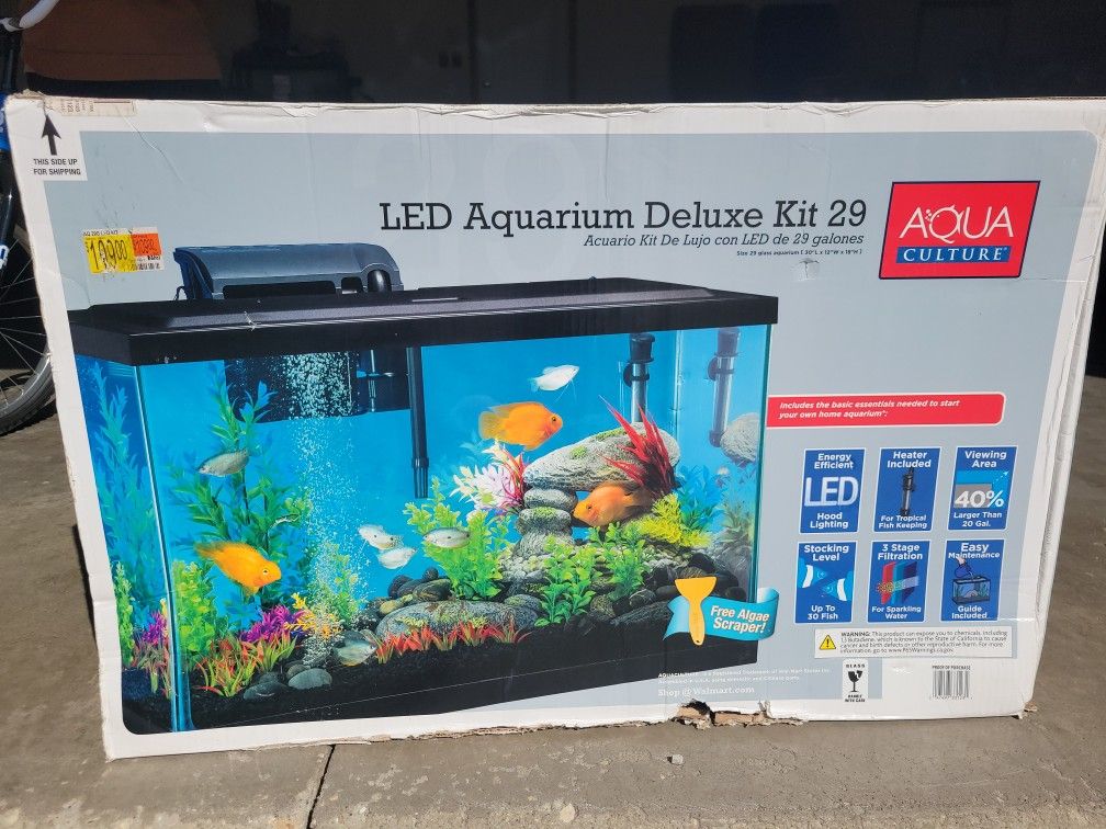 aqua culture led aquarium deluxe kit 29 W/ Stand