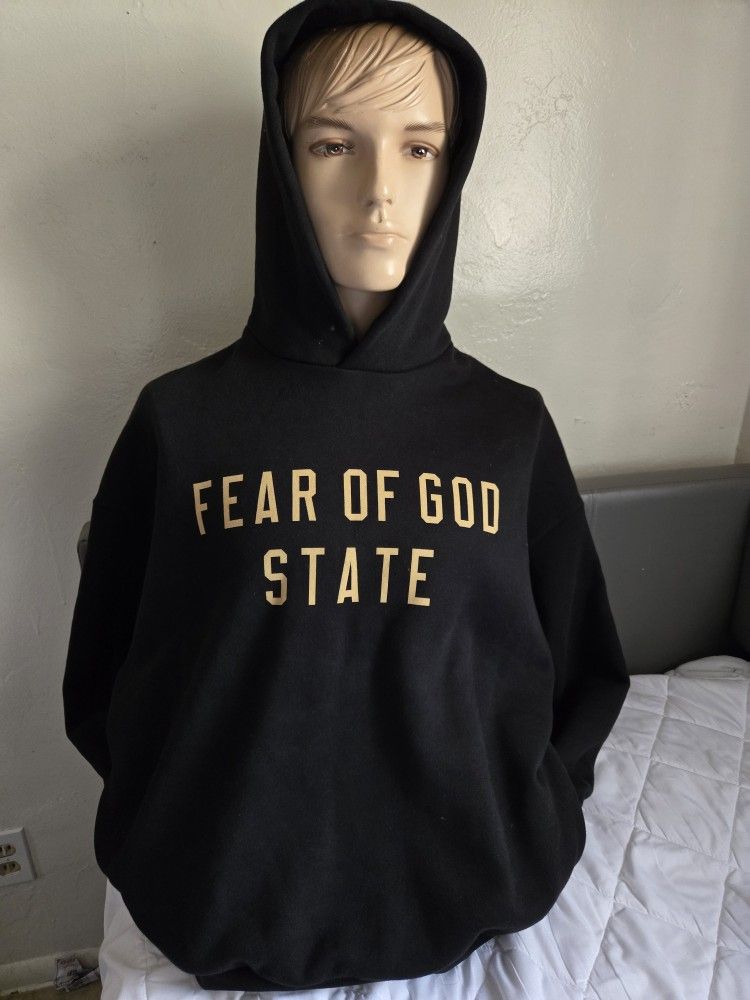 Fear Of God Essentials Men's Fleece Hoodie In Black 