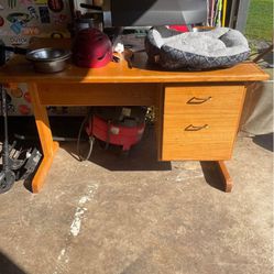 Solid oak desk 