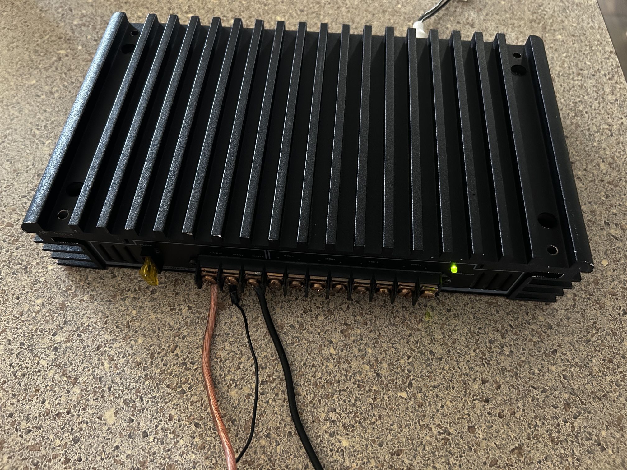 Old School Car Amplifier 80s 90s vintage Amp Rockwood Force 1 series 4channel Amplifier 200watts perfect for doors speakers