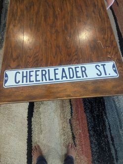 Cheerleader Street Sign