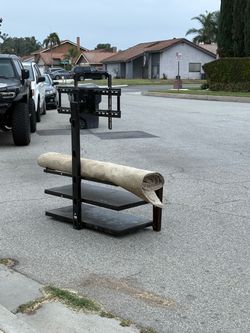 Free rug tv stand