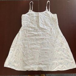 Kenji White Cotton Strapped Blouse Top sz L