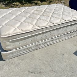 Clean Thick Twin Size Mattress And Box Spring 