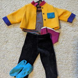 American Girl Today "First Day Meet" Outfit - Includes Blue Socks & Purple Underwear