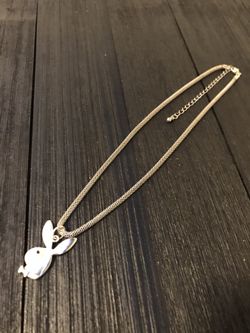 17 inch Stainless Steel Mesh Necklace with Playboy Bunny Pendant/ new 2020 drip jewelry paparazzi gift fun club