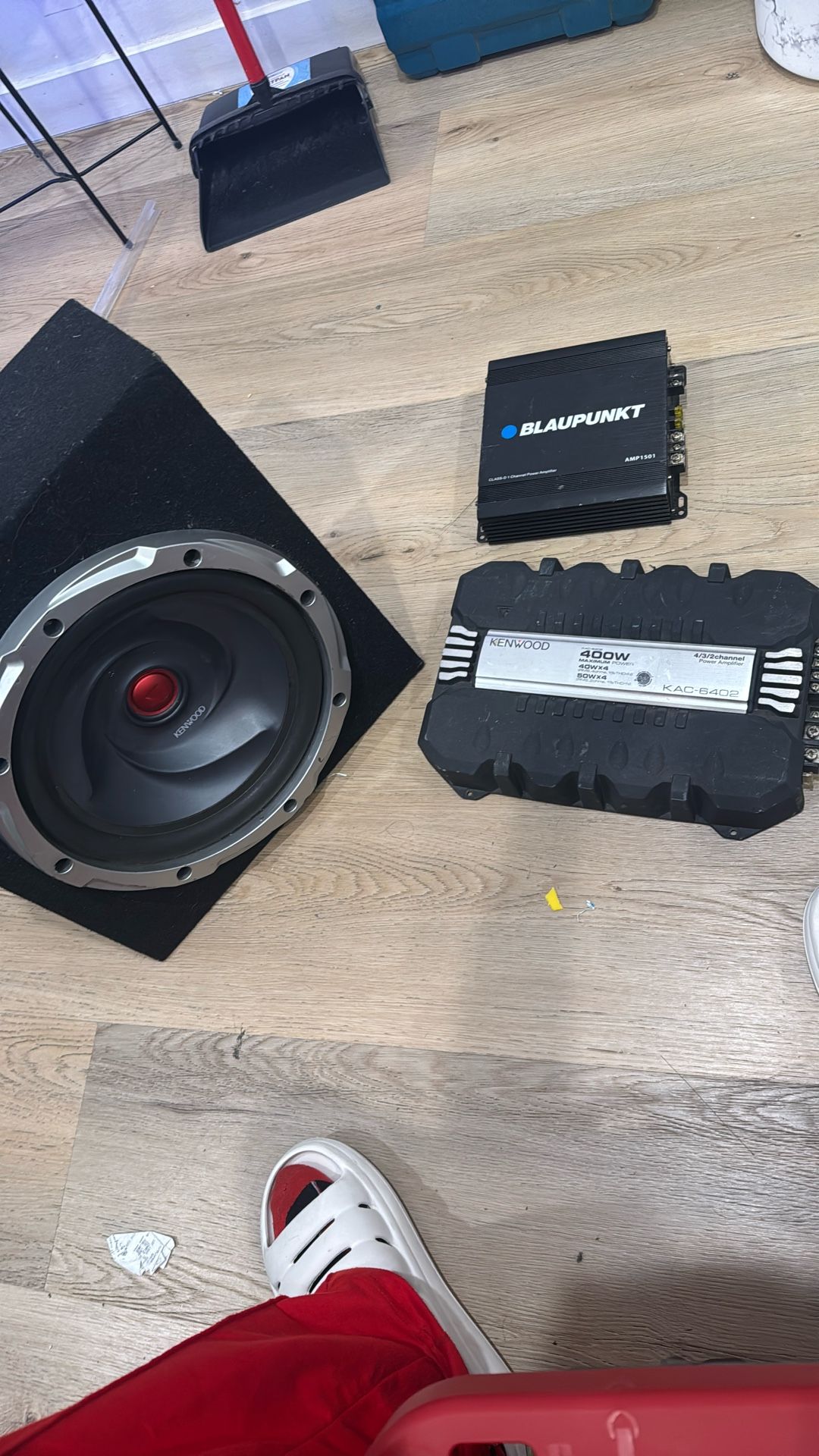 Electronics Base, Speaker, Power Amp, And Amplifier
