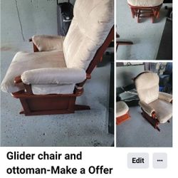 CHAIR AND OTTOMAN 