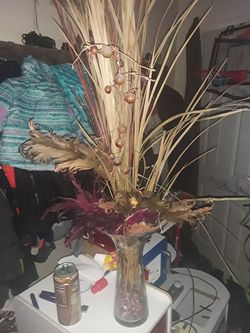 Fake plant and vase