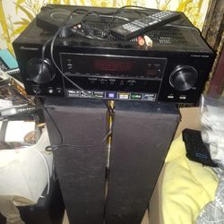 Pioneer Reciever VSX-824 And Speakers With 15" Sub