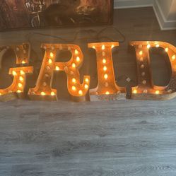 Decorative Letters With Lights