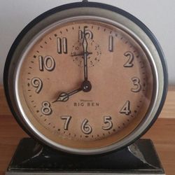 1927 Nickel Plated Westclox Big Ben Alarm Clock 