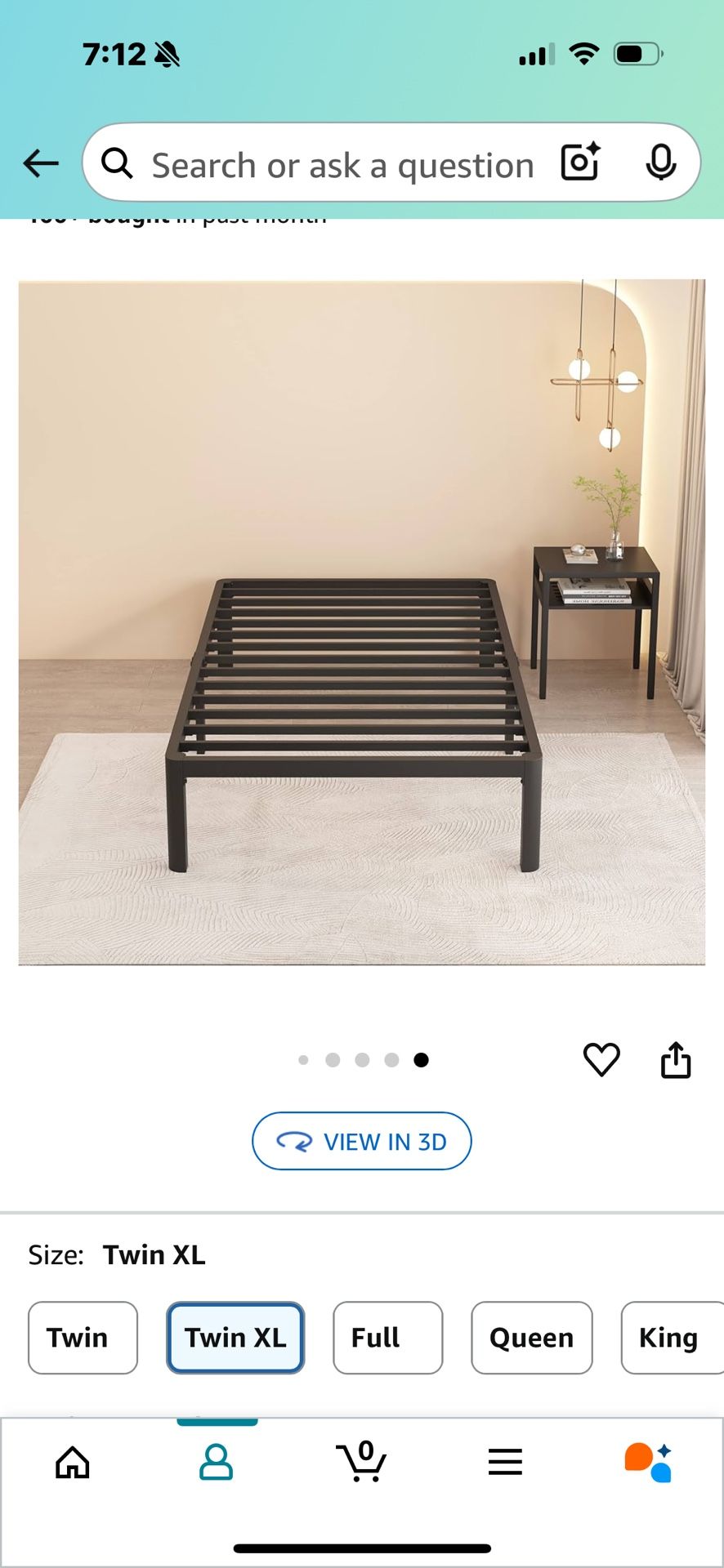 XL Twin Metal Bed Frame