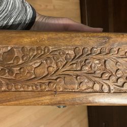 Hand Carved Wooden Box