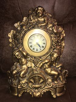 Vintage Regency Clock Lanshire Movement Angels Cherubs