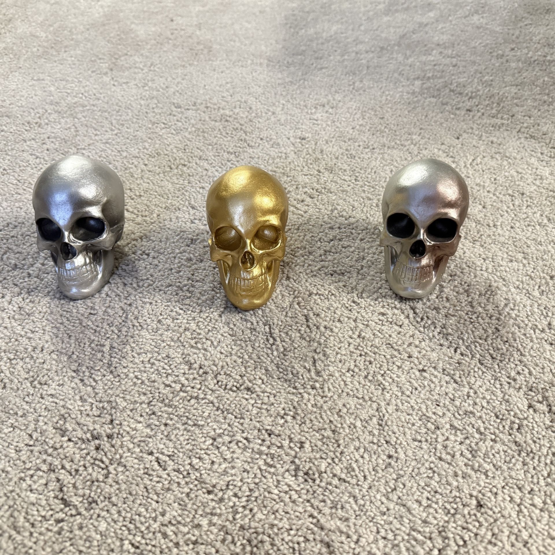 Decorative Metallic Skulls